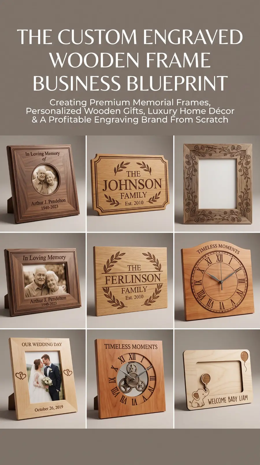 Engraved Wooden Picture Frames cover